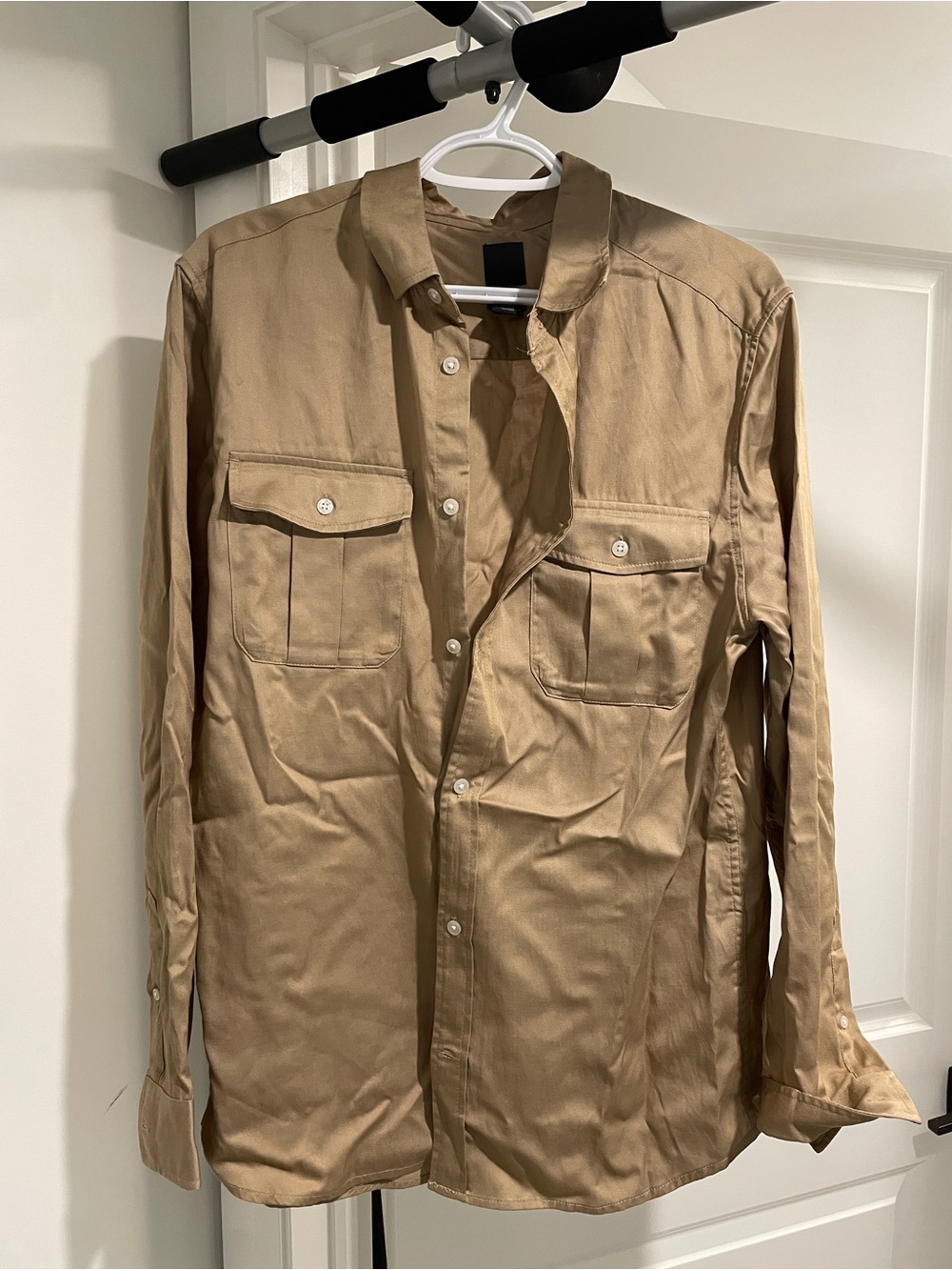 Beige Button Down Shirt